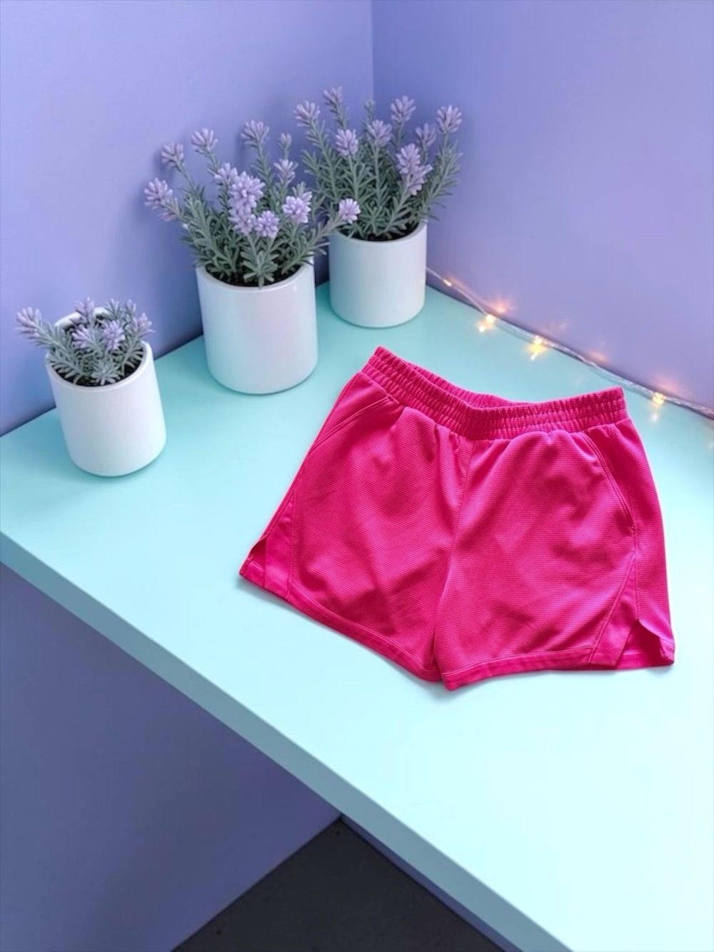 💛 Athletic Works Girls Bright Pink Mesh Shorts XL (14–16)